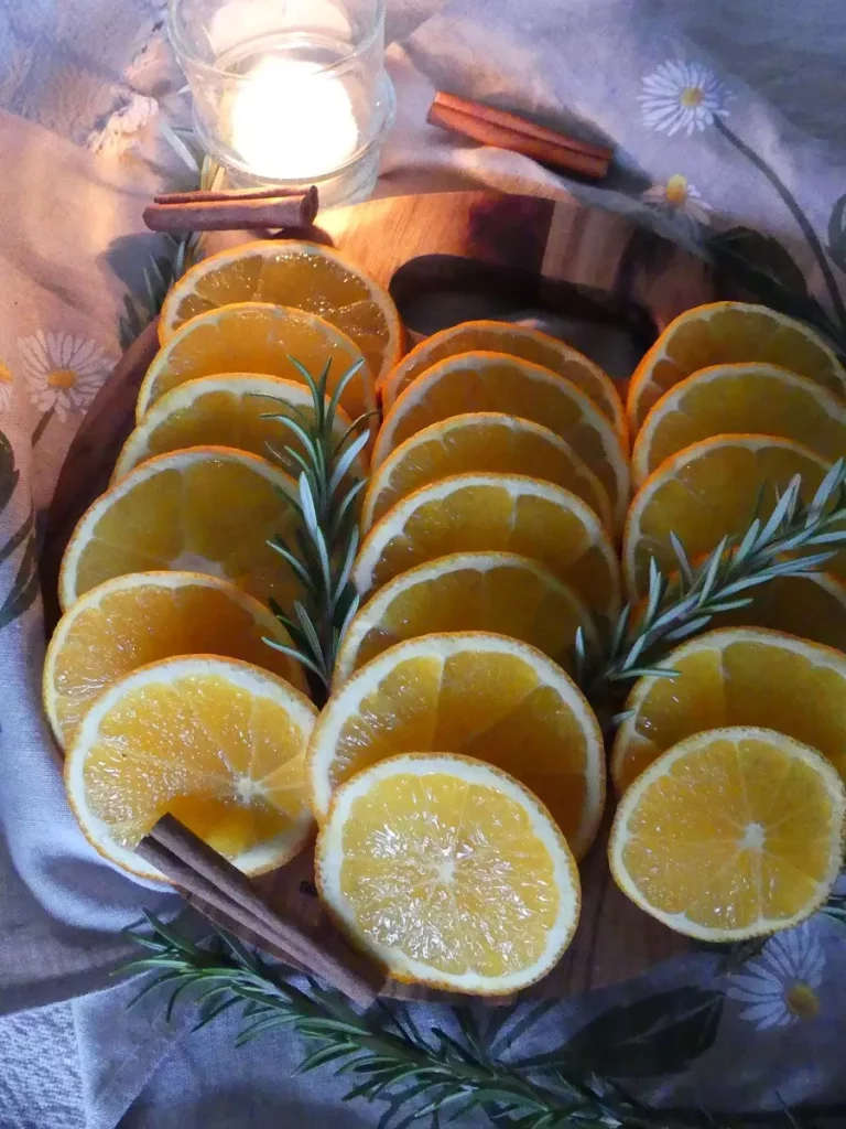 guirlande d'oranges séchées