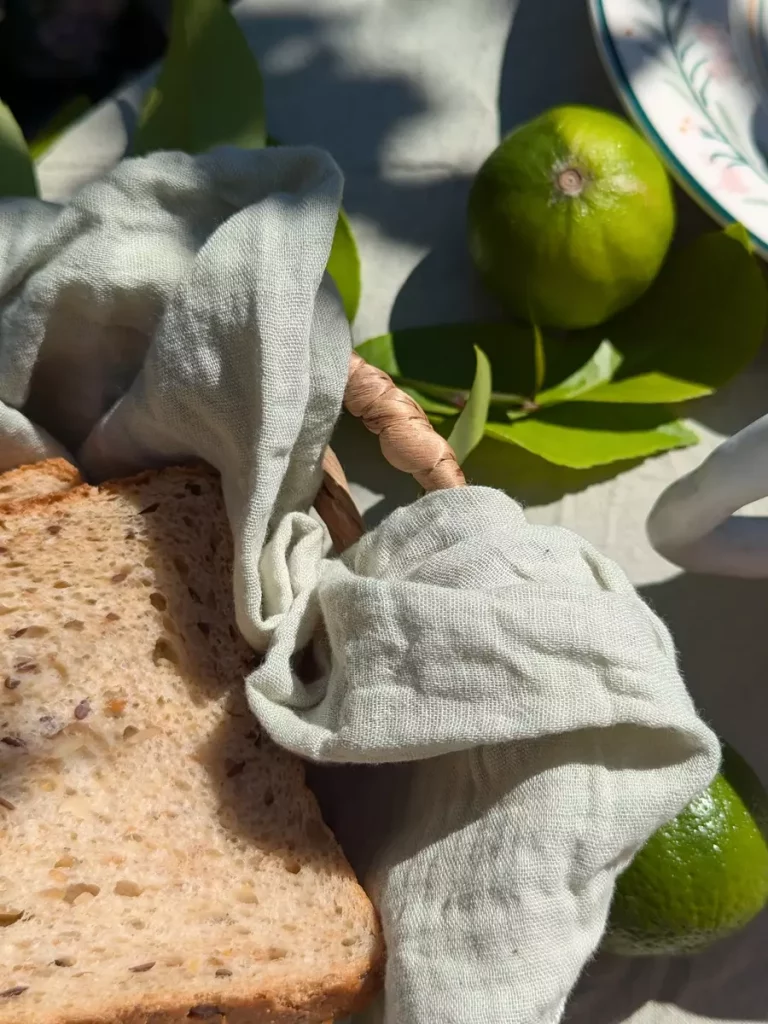 le linge de maison en vert